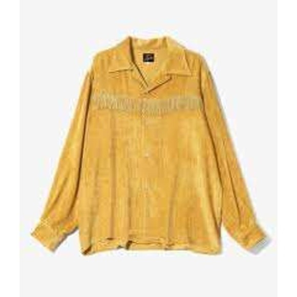 GeeGee NEW Mustard Fringe Western Boho Indie Long Sleeve Button Down Shacket - Picture 2 of 4